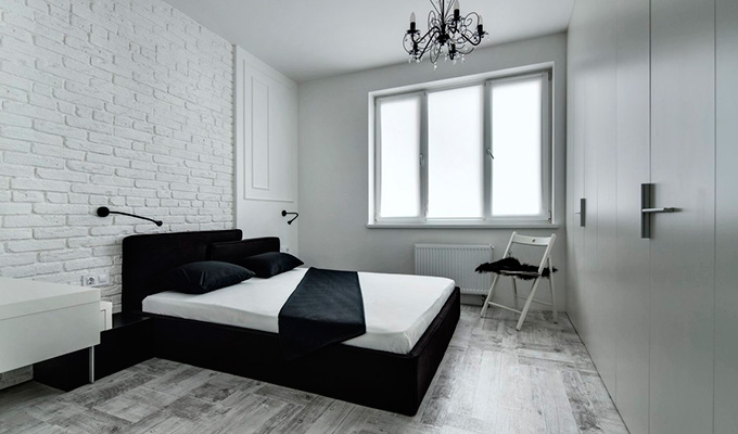 Спальня комната в минимализме